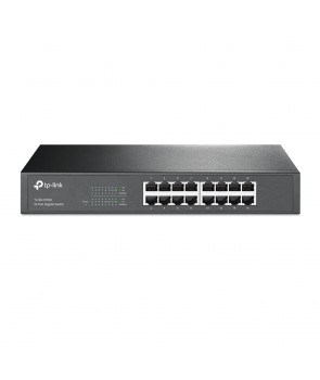 TP-Link TL-SG1016D Switch, 16 x Gb, Rack/Sobremesa, 16 x 10/100/1000M RJ45, carcasa de metal 13 pulgadas