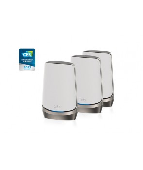 Netgear RBKE963-100EUS - Orbi ™ Sistema en malla WiFi 6E de cuatro bandas, 10,8 Gbps, enrutador + 2 satélites