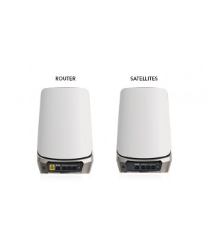 Netgear RBKE963-100EUS - Orbi ™ Sistema en malla WiFi 6E de cuatro bandas, 10,8 Gbps, enrutador + 2 satélites 2