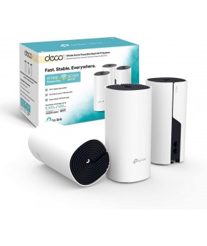 TP-LINK Deco P9 (3-pack) - Sistema Wi-Fi de malla híbrida para todo el hogar Deco P9AC1200 + AV1000