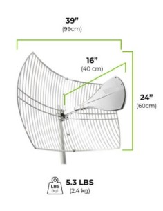 Antena 5G Parabólica Alta Ganancia 28dB / N-female 2