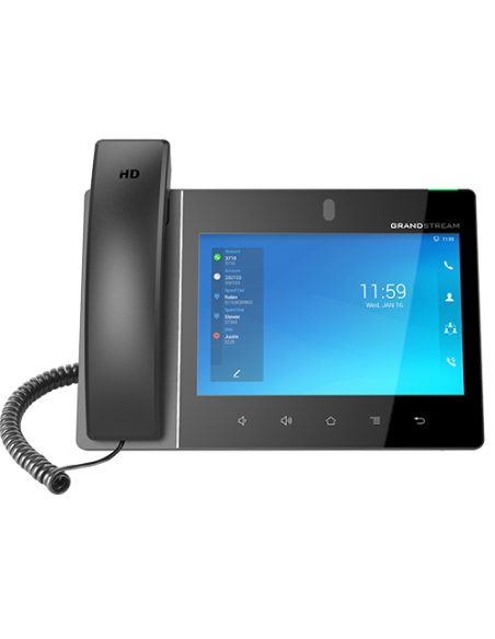 Grandstream GXV3480 - Videoteléfono WiFi 6 con 16 cuentas SIP. 2xGb, PoE, Android, pantalla 8" táctil color, Bluetooth