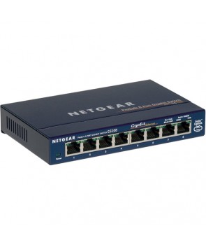 Netgear GS108GE Prosafe Switch 8 ptos autosensing 10/100/1000 Base-T   (Carcasa metálica