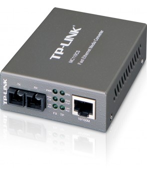 TP-Link MC110CS Convertidor RJ45 10/100Mbps a fibra monomodo SC 100Mbps, Full-duplex, hasta 20km