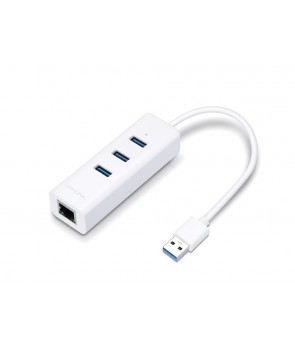TP-Link UE330 Adaptador USB 3.0 a Ethernet Gigabit con 3 x USB 3.0, 1 conector USB 3.0, 1 x Gigabit, 3 x USB 3.0