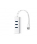 TP-Link UE330 Adaptador USB 3.0 a Ethernet Gigabit con 3 x USB 3.0, 1 conector USB 3.0, 1 x Gigabit, 3 x USB 3.0