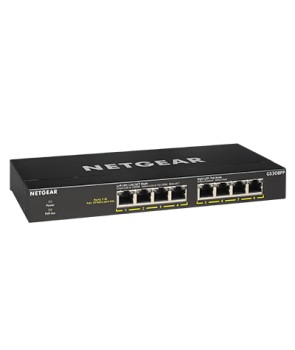 Netgear GS308PP - Switch 8 ports. Giga POE+. Incl. Kit rack y  pared