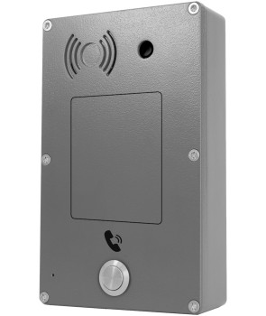 Ciser System C008 - Intercomunicador Panphone Analógico Serie C de Superficie 1 botón Gris con Cámara Color